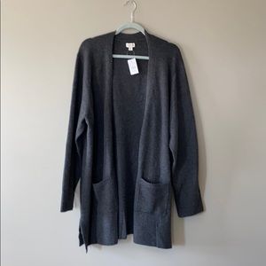 J. Crew Extra-Soft Yarn Cardigan Heather Gray 2X